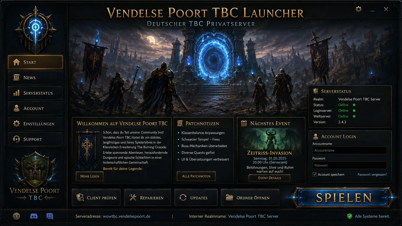 Vorschau des Vendelse-Poort-TBC-Launchers